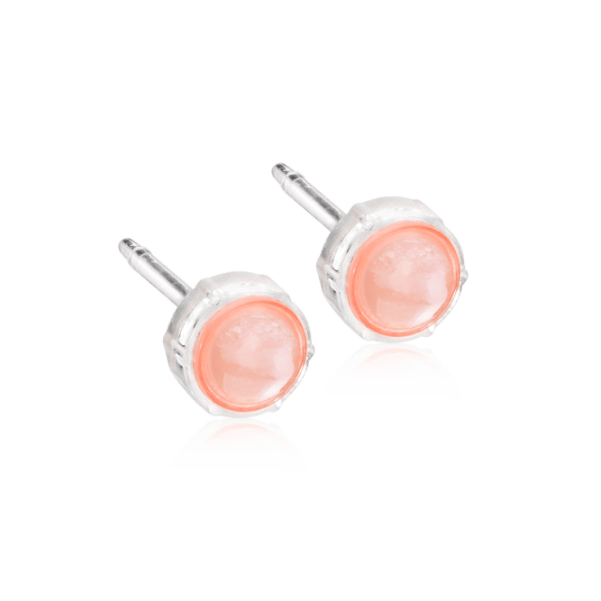 Blomdahl medical plastic knopoorbellen Glossy Coral – 6 mm - Staartjes en Strikjes