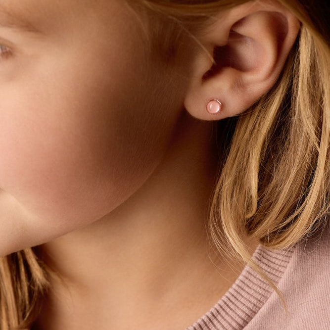 Blomdahl medical plastic knopoorbellen Glossy Coral – 6 mm