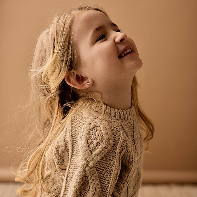 Blomdahl medical plastic knopoorbellen lilac shimmer – 6 mm