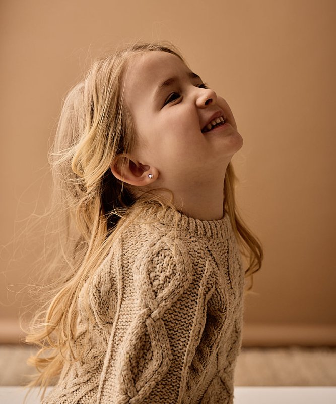 Blomdahl medical plastic knopoorbellen lilac shimmer – 6 mm