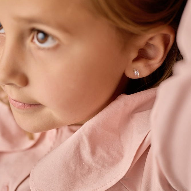 Blomdahl medical plastic oorbellen bliksem multi – 8 mm