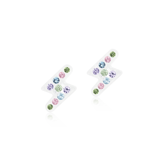 Blomdahl medical plastic oorbellen bliksem multi – 8 mm