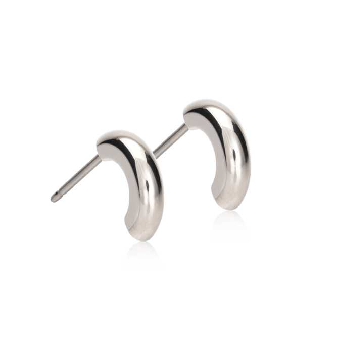 Blomdahl titanium boogoorbellen zilverkleurig – 10 mm - Staartjes en Strikjes
