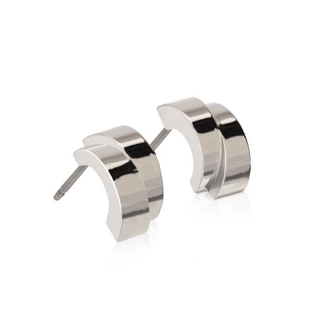 Blomdahl titanium boogoorbellen zilverkleurig split – 10 mm