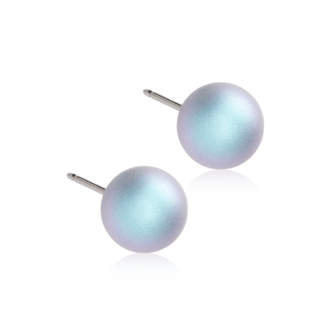 Blomdahl titanium pareloorbellen rainbow shimmer – 8 mm - Staartjes en Strikjes