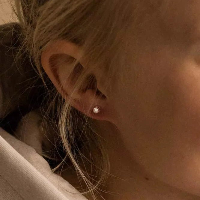 Oorbellen Blomdahl medical plastic knopje crystal (incl. achterkantjes)