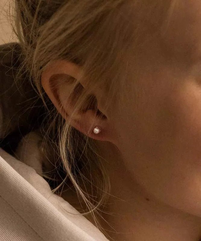 Oorbellen Blomdahl medical plastic knopje crystal (incl. achterkantjes)