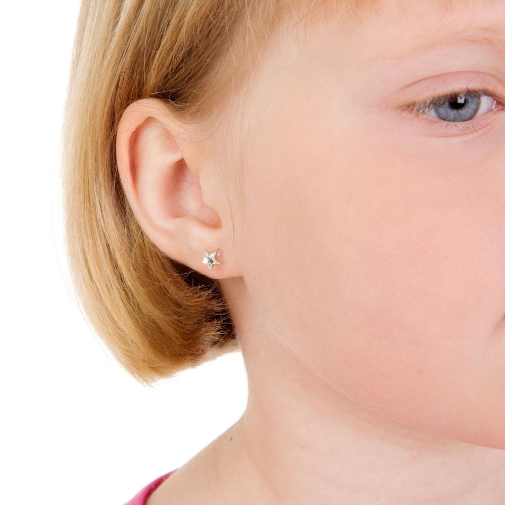 Oorbellen Blomdahl medical plastic sterretjes crystal (incl. achterkantjes)