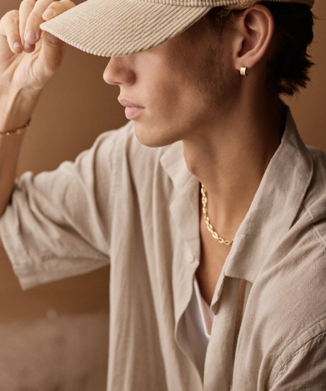 Oorbellen Blomdahl titanium boog goudkleurig 10 mm. (incl. achterkantjes)