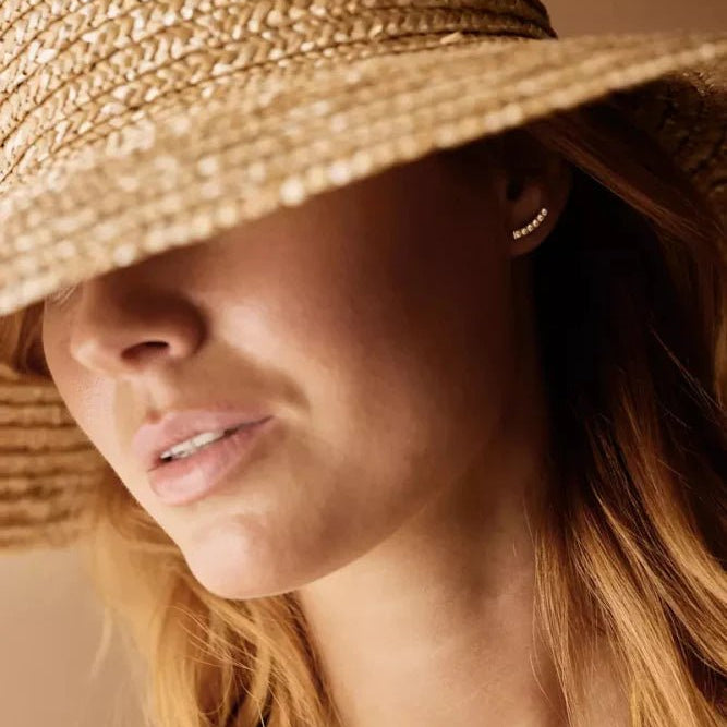 Oorbellen Blomdahl titanium boog zilverkleurig 14 mm goudkleurig (incl. achterkantjes)