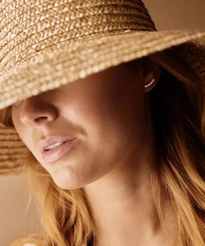 Oorbellen Blomdahl titanium boog zilverkleurig 14 mm goudkleurig (incl. achterkantjes)