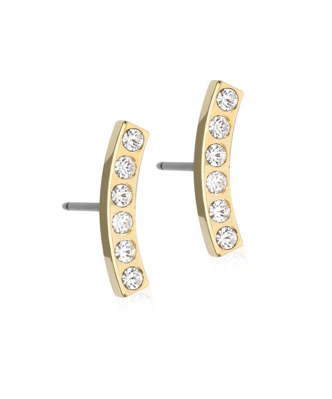 Oorbellen Blomdahl titanium boog zilverkleurig 14 mm goudkleurig (incl. achterkantjes)