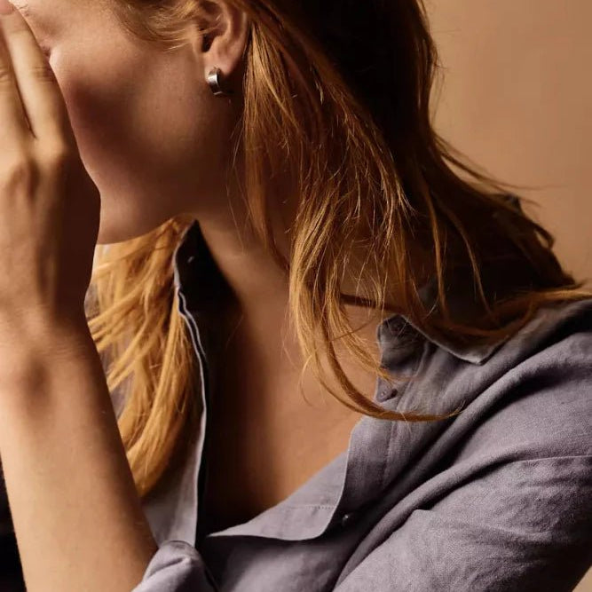 Oorbellen Blomdahl titanium boog zilverkleurig 15 mm (incl. achterkantjes)