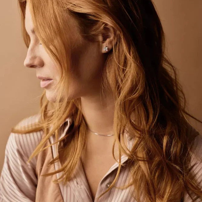 Oorbellen Blomdahl titanium edge 7 mm. (incl. achterkantjes)