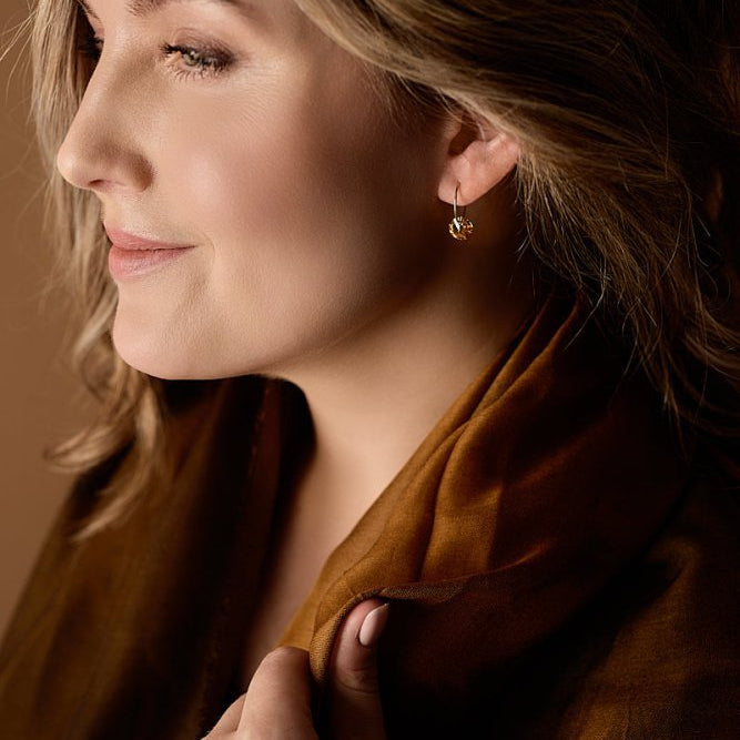 Oorbellen Blomdahl titanium goudkleurige oorringen – 14 mm bronze