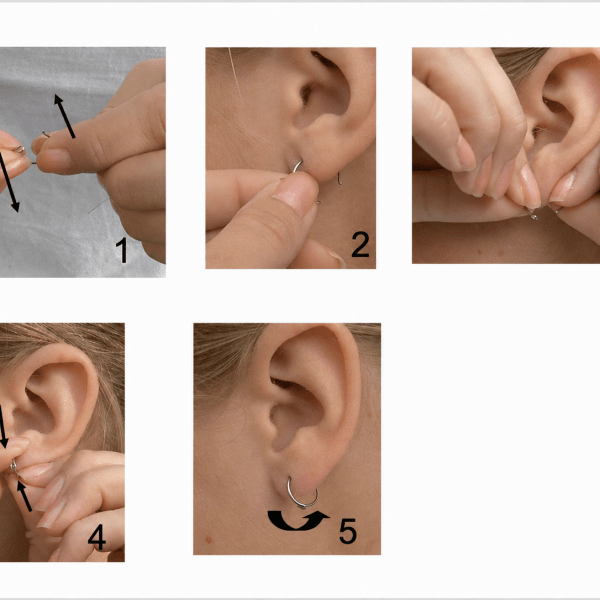 Oorbellen Blomdahl titanium goudkleurige oorringen – 14 mm kristallen hartje turqoise - Staartjes en Strikjes