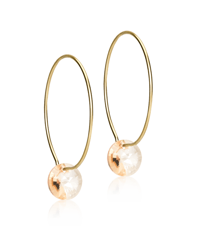 Oorbellen Blomdahl titanium goudkleurige oorringen – 25 mm golden shadow