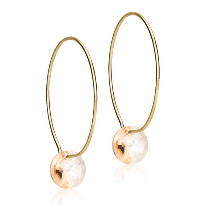 Oorbellen Blomdahl titanium goudkleurige oorringen – 25 mm golden shadow - Staartjes en Strikjes