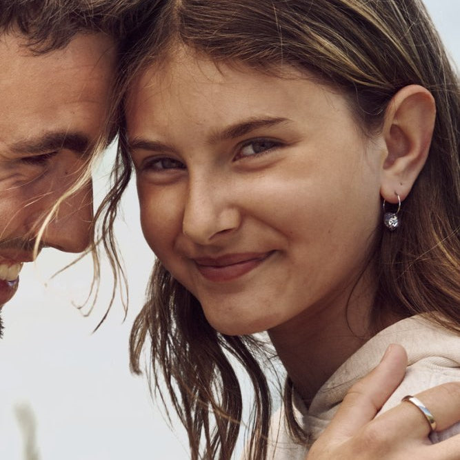 Oorbellen Blomdahl titanium hanger crystal (incl. achterkantjes) - Staartjes en Strikjes