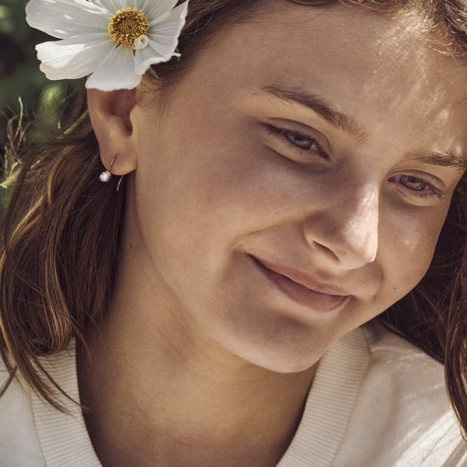 Oorbellen Blomdahl titanium hanger crystal (incl. achterkantjes) - Staartjes en Strikjes