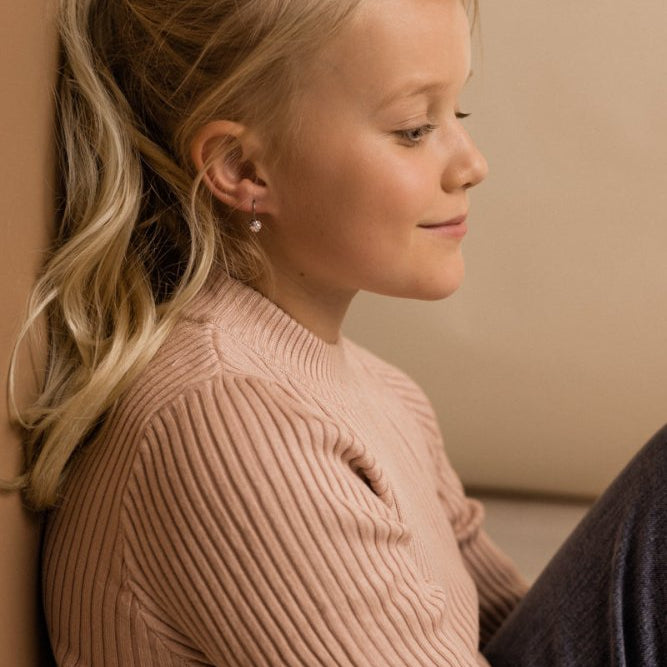 Oorbellen Blomdahl titanium hanger kristallen bolletje light fantasy (incl. achterkantjes) - Staartjes en Strikjes