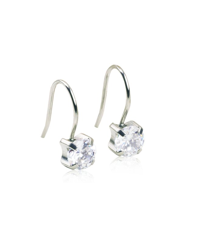 Oorbellen Blomdahl titanium hanger zirconiasteentjes (incl. achterkantjes)
