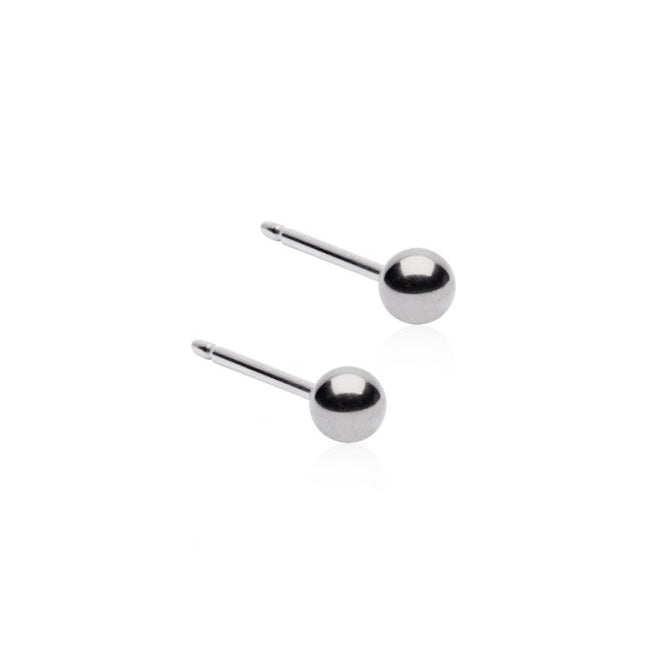 Oorbellen Blomdahl titanium knopje 3 mm. (incl. achterkantjes)
