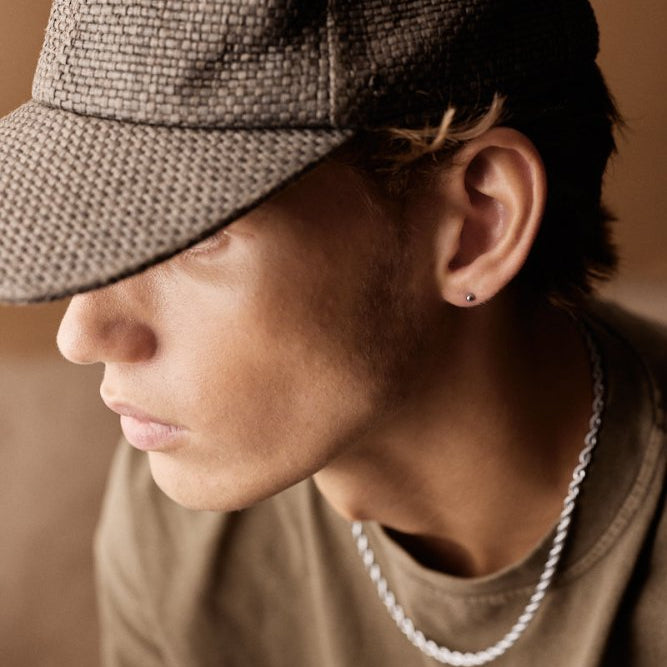 Oorbellen Blomdahl titanium knopje 3 mm. (incl. achterkantjes)