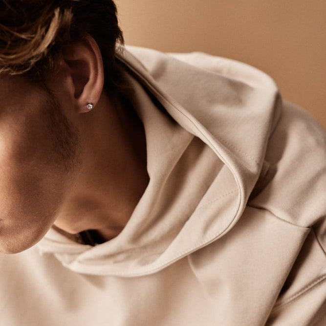 Oorbellen Blomdahl titanium knopje 5 mm. zirconiasteentje (incl. achterkantjes) - Staartjes en Strikjes