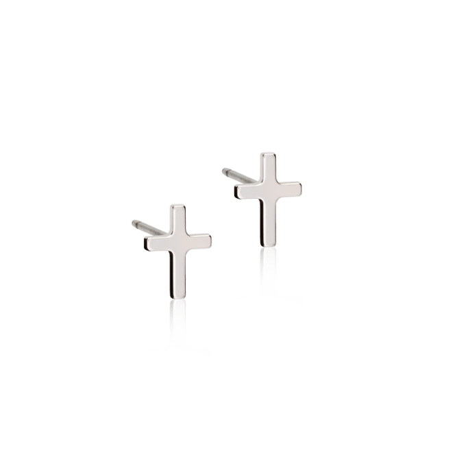 Oorbellen Blomdahl titanium kruisje – 8 mm