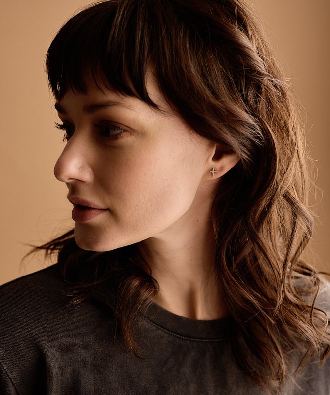 Oorbellen Blomdahl titanium kruisje – 8 mm