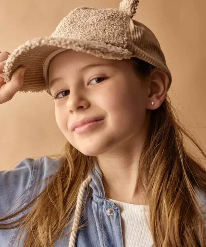 Oorbellen Blomdahl titanium met parel – 4 mm