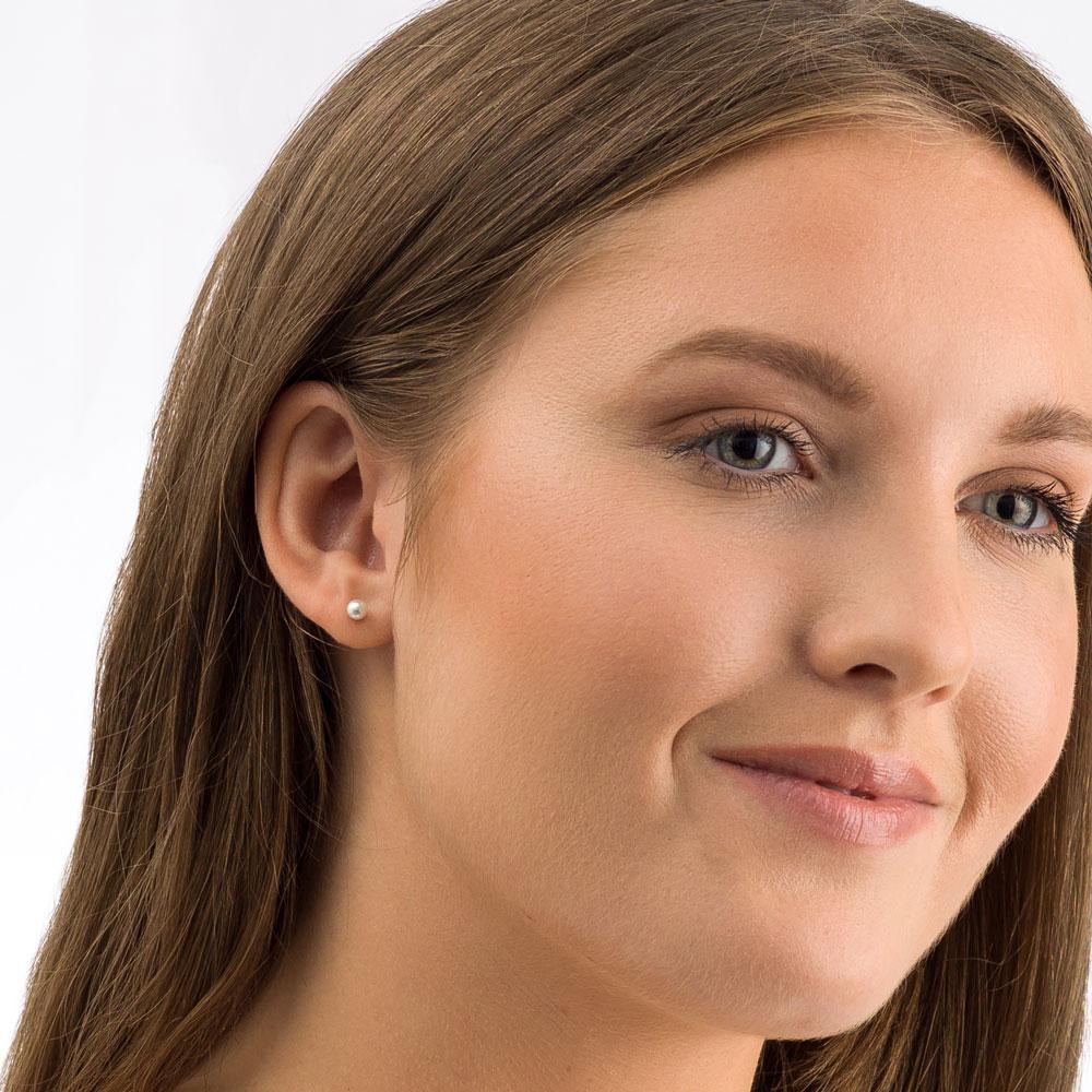 Oorbellen Blomdahl titanium met parel – 4 mm