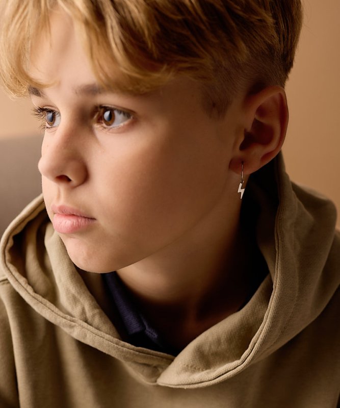 Oorbellen Blomdahl titanium oorringen 14 mm. bliksem