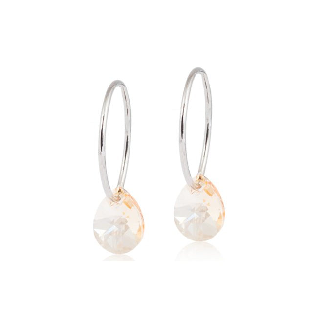 Oorbellen Blomdahl titanium oorringen 14 mm. druppel golden shadow - Staartjes en Strikjes