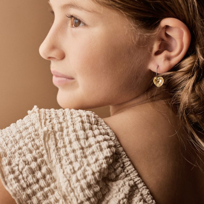 Oorbellen Blomdahl titanium oorringen 14 mm. kristal hartje rainbow - Staartjes en Strikjes