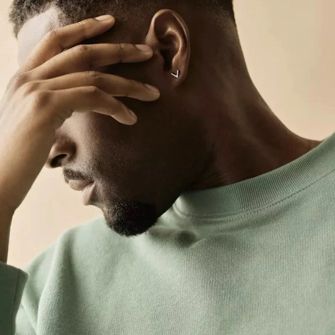 Oorbellen Blomdahl titanium V - vorm (incl. achterkantjes) - Staartjes en Strikjes