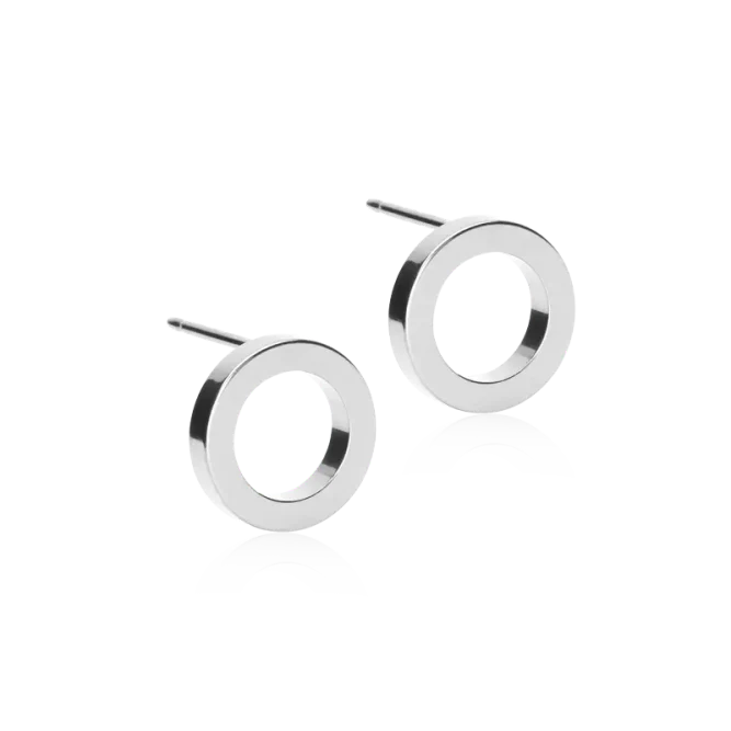 Oorbellen Blomdahl titanum rondje open (incl. achterkantjes) - Staartjes en Strikjes