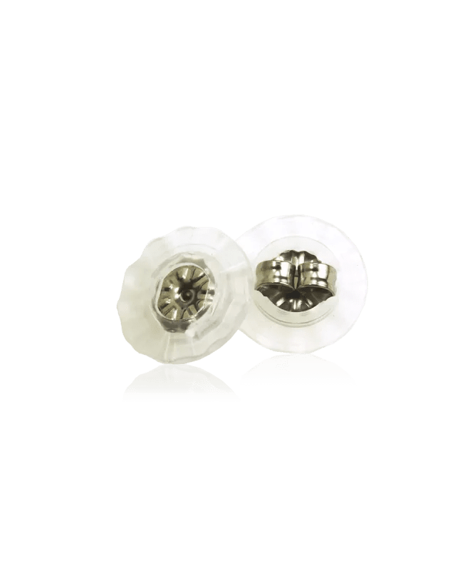 Setje 4 reserve achterkantjes met disc Blomdahl titanium oorbellen