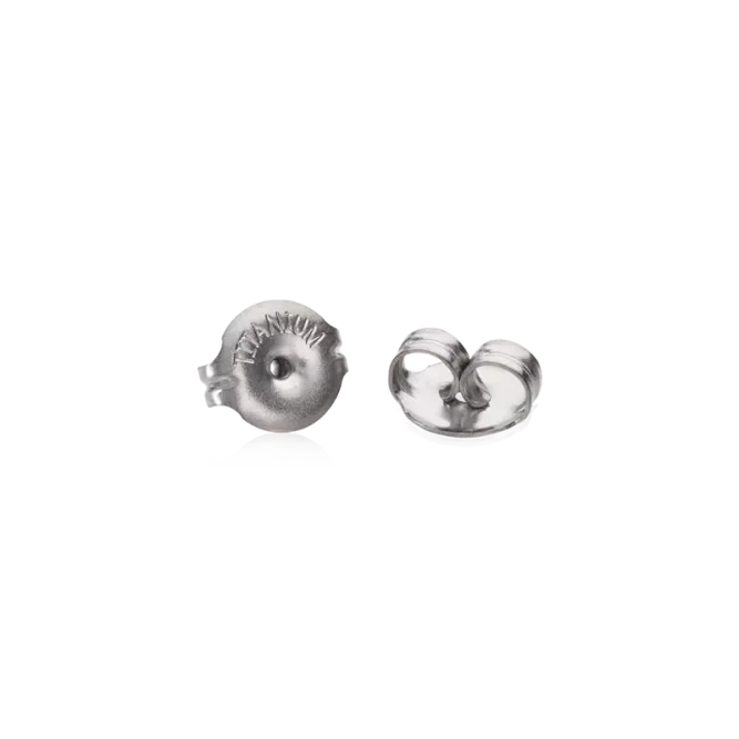 Setje van 4 achterkantjes speciaal voor Blomdahl titanium oorbellen - Staartjes en Strikjes