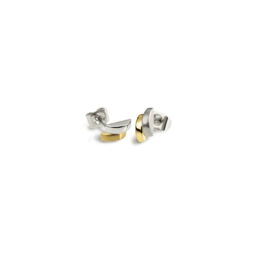 Titanium oorbellen Boccia bicolor - Staartjes en Strikjes