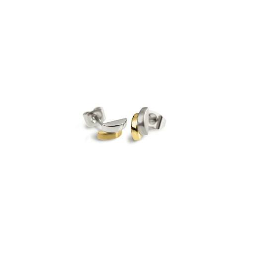 Titanium oorbellen Boccia bicolor - Staartjes en Strikjes