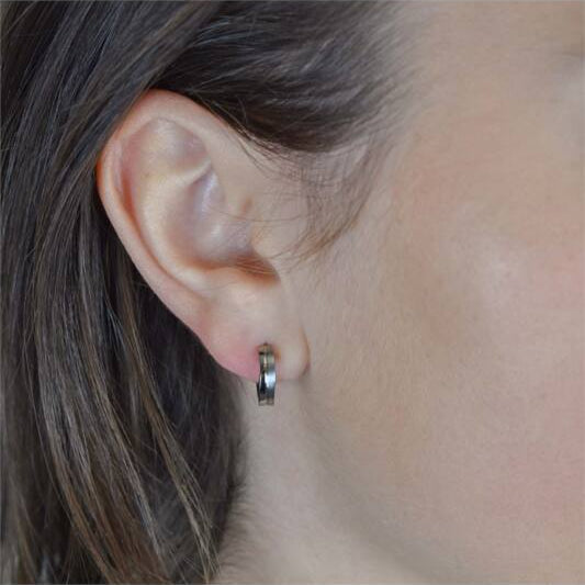 Titanium oorbellen Boccia oorringen 13 mm. - Staartjes en Strikjes