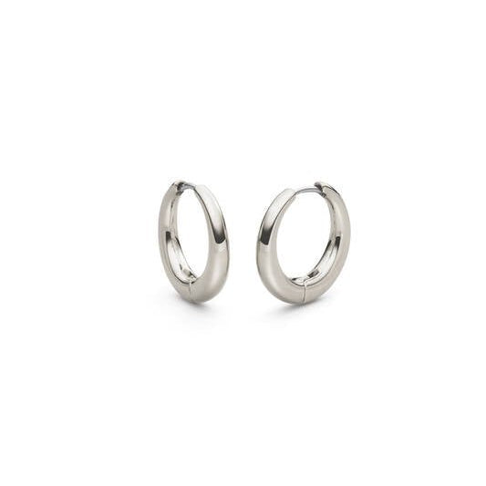 Titanium oorbellen Boccia oorringen rond breed 20 mm. - Staartjes en Strikjes