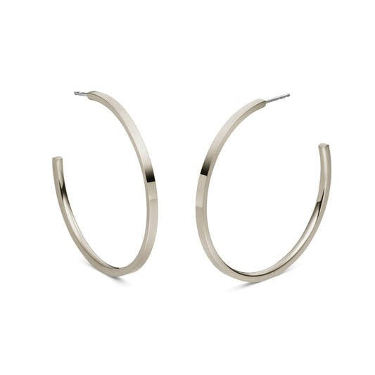 Titanium oorbellen Boccia oorstekers 50 mm. - Staartjes en Strikjes