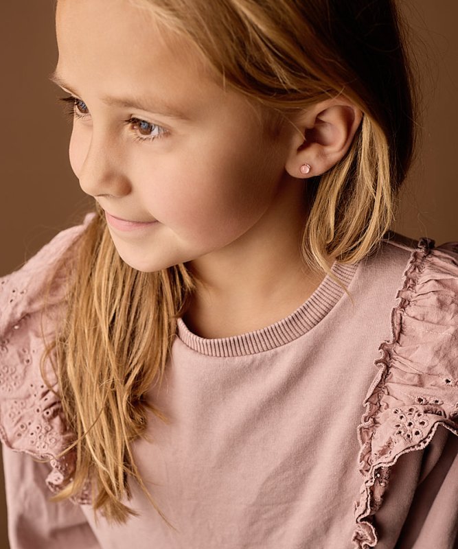 Blomdahl medical plastic knopoorbellen Glossy Coral – 6 mm