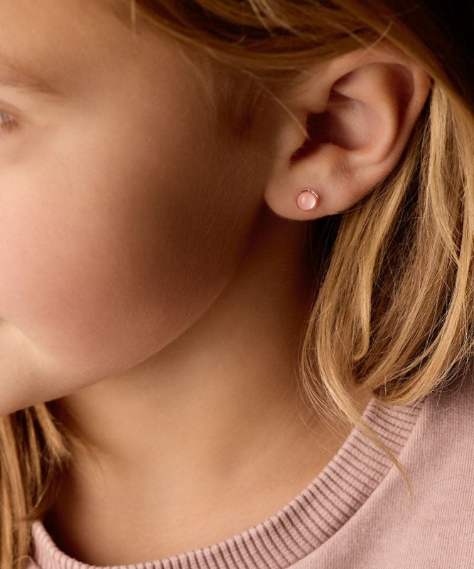 Blomdahl medical plastic knopoorbellen Glossy Coral – 6 mm - Staartjes en Strikjes