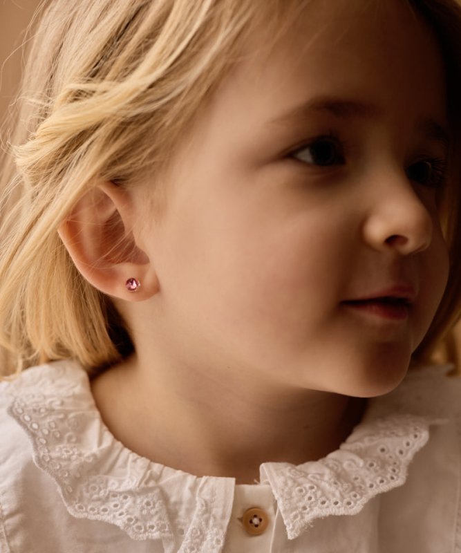 Blomdahl medical plastic knopoorbellen Rose – 6 mm