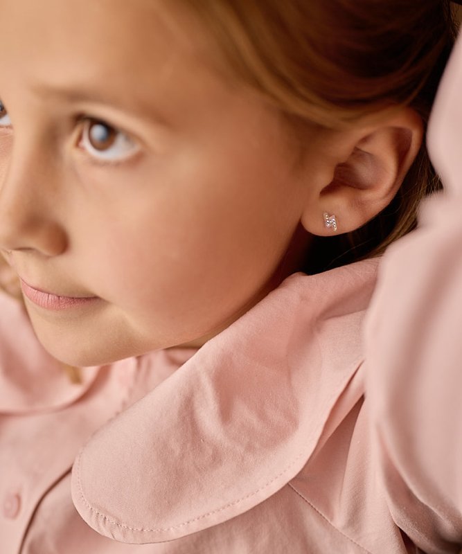 Blomdahl medical plastic oorbellen bliksem multi – 8 mm - Staartjes en Strikjes