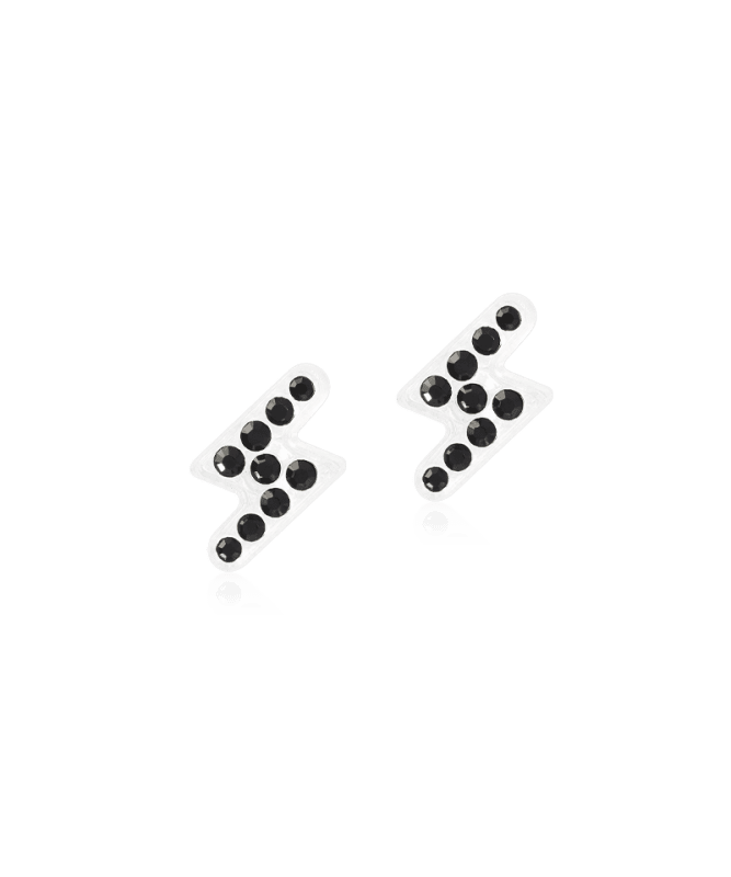 Blomdahl medical plastic oorbellen bliksem zwart – 8 mm